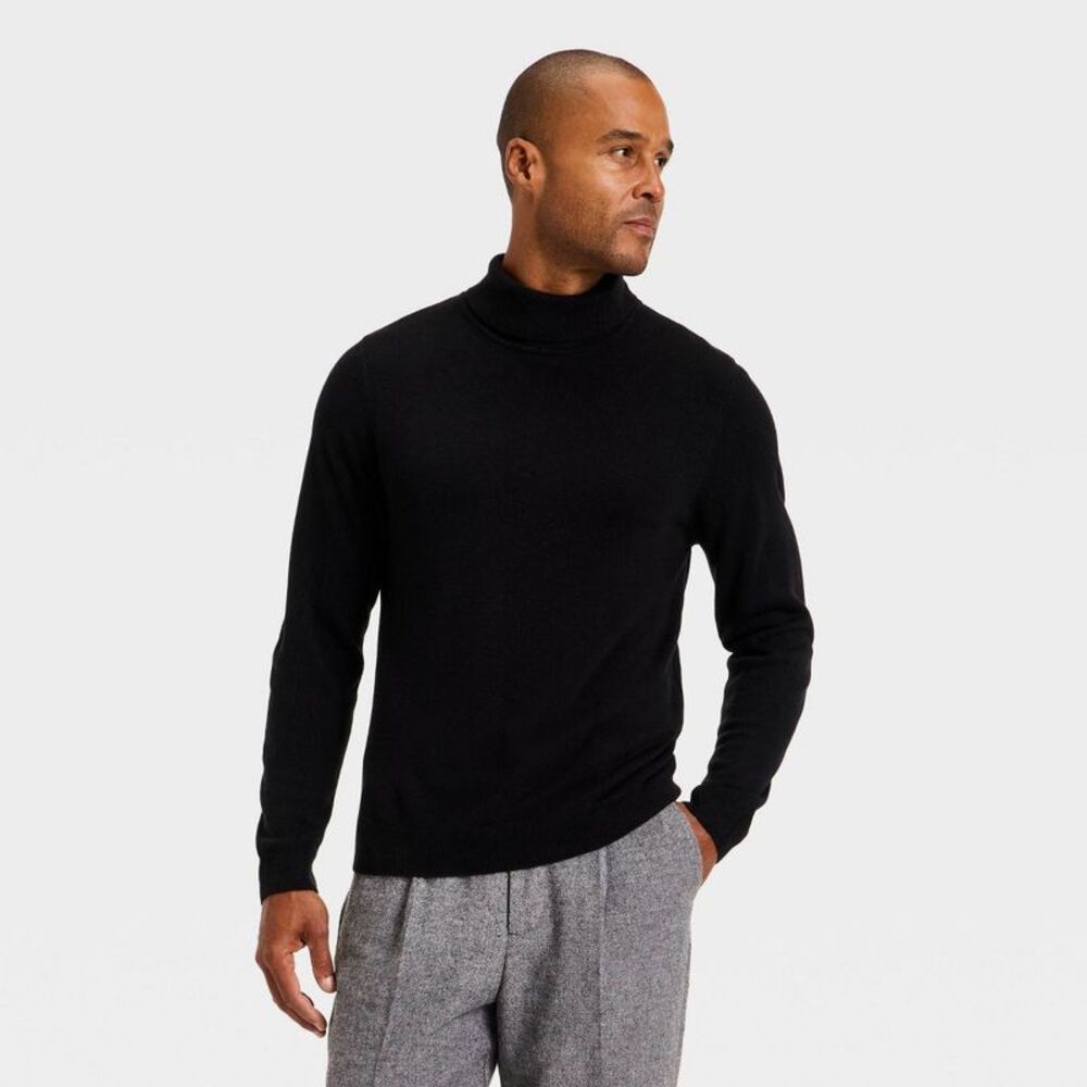 Men's Turtleneck Sweater - Goodfellow & Co Black XXL